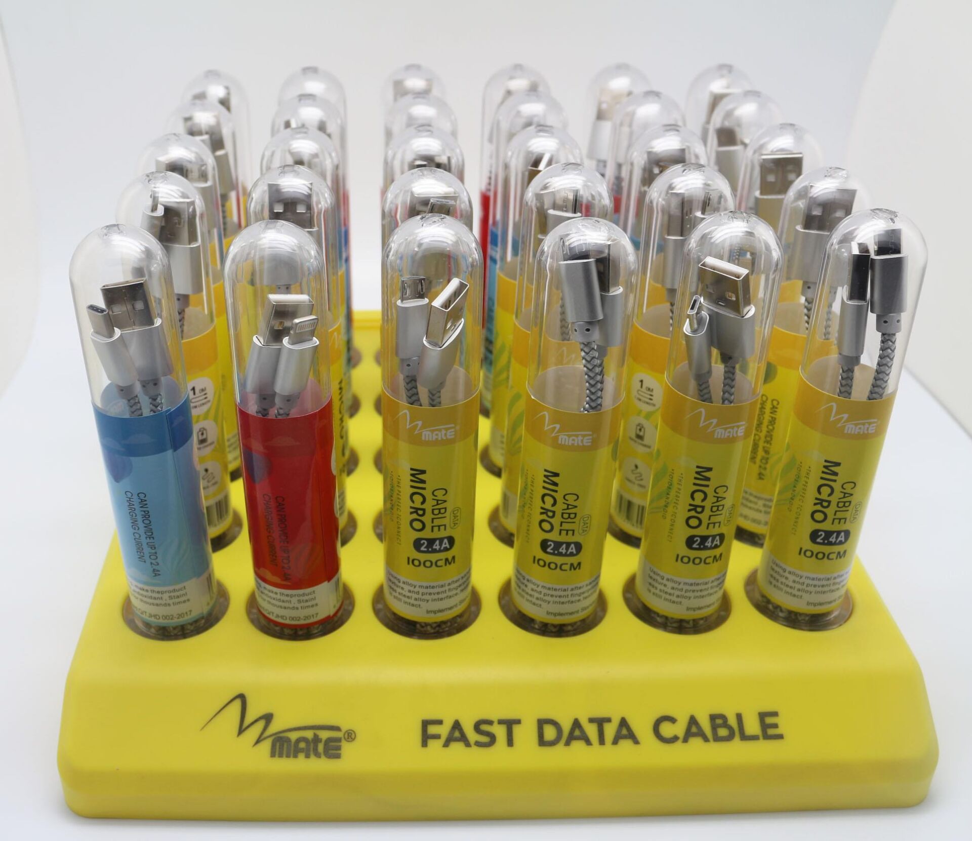 Mate Hızlı Şarj Kablo Seti 30'lu (6-İphone, 6-UsbType C, 18-Micro Usb)