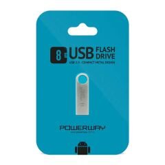 ﻿Powerway PW-8GB 8 GB USB 2.0 Mini Metal Flash Bellek