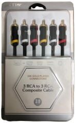 TTAF Kompozit  3 RCA Kablo ( 3 metre)