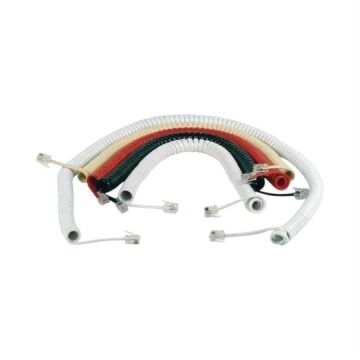 TELEFON SPİRAL KABLO BEYAZ (10'LU PAKET)