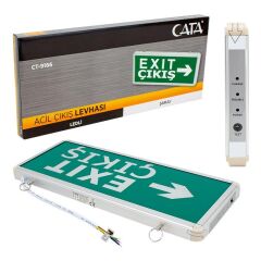 CATA CT-9166 3 WATT ACİL ÇIKIŞ EXIT LEVHASI (SAĞA) LEDLİ ŞARJLI
