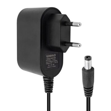 Weko 12 Volt 2 Amper 24 Watt Plastik Kasa Priz Tipi Adaptör (5.5x2.5 Uçlu)