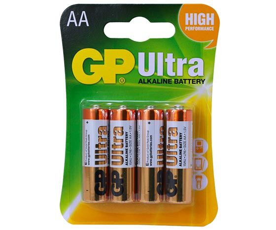 GP Ultra Alkalin AA LR6 İnce Kalem Pil G-Tech (4'lü Paket)