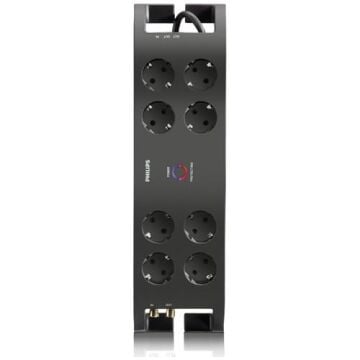 PHILIPS SPN 4085B 8'Lİ 3MT SİYAH AKIM KORUMALI PRİZ