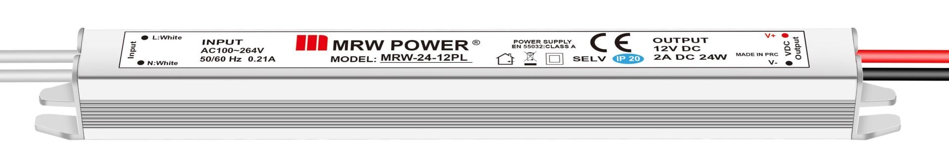 MRW-24-12PL Power Metal Kasalı İç Mekan Ultra Slim Adaptör