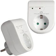 PowerMaster PM-18521 Durum Ledli Akım Korumalı Tekli Priz 16 Amper - 3500 Watt Tekli Beyaz