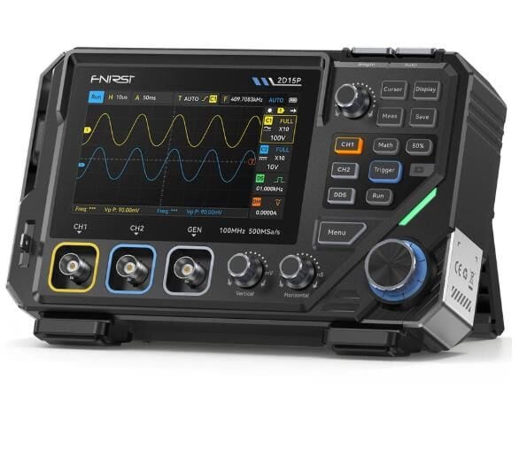 FNIRSI® 2D15P 3'ü 1 Arada Masaüstü 2 Kanallı 100MHz Fosfor Osiloskop Multimetre