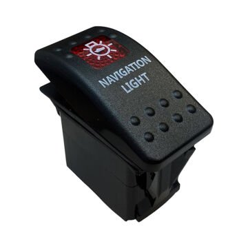 PowerMaster Navigasyon Sembollü Işıklı 3 Pinli On-Off 12-24V Marin Switch