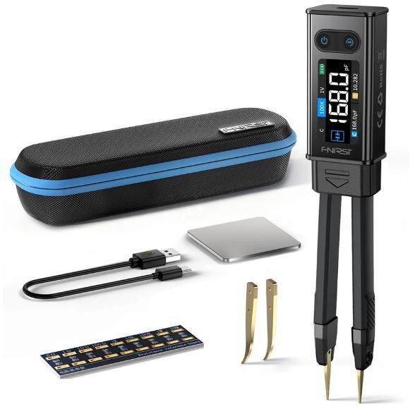 FNIRSI® LCR-ST2 100K LCR ESR Ölçüm Cihazı 2’si 1 Arada Dijital Cımbız
