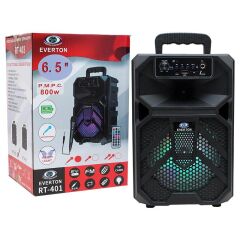 EVERTON RT-401BT USB/SD/FM/BLUETOOTH DESTEKLİ EL MİKROFONLU TAŞINABİLİR HOPARLÖR