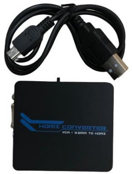 Vga To Hdmı + Stereo Converter Dönüştürücü Çevirici Adaptör A/V Mini