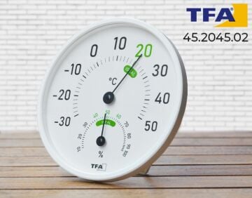 TFA 45.2045.02 Geniş Göstergeli Analog Sıcaklık Nem Ölçer