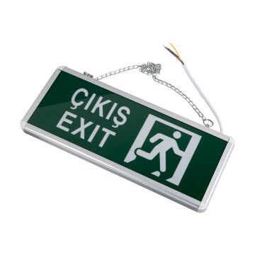 ZMR ZMR-670/Y.00 3W Tek Yön Acil Çıkış Yönlendirme Tabelası - Lambası (38X30X36mm)