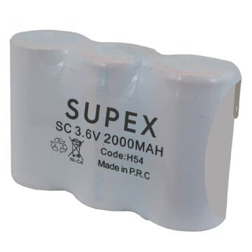 Supex 3'lü Yanyana 3.6V 2000 mA Süpürge Pili