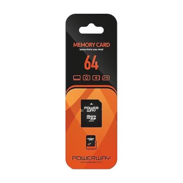 Powerway PWR-64 64 GB Micro SD Hafıza Kartı Class 10