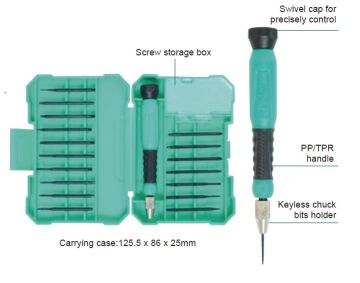 Proskit SD-9829M 18 Parça Hasssas Tornavida Seti