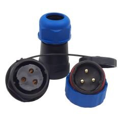 SD28 Su Geçirmez 3 Pin  Erkek-Dişi Yuvarlak 28 Mm Konnektör