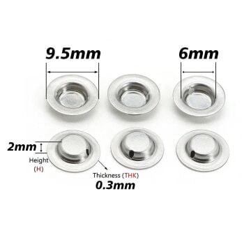 PowerMaster 18650 Lityum Pil Pozitif Kutup Ucu 9.5x6.0x2.0x0.3mm (50'li Paket)