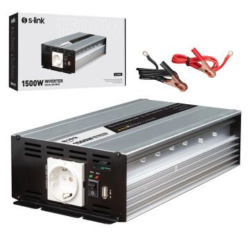 S-Link SL-1500W Dc12v-Ac230v 1500w İnverter İnvertör
