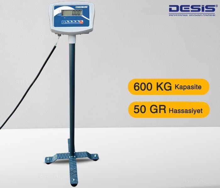 Desis U Tipi Elektronik Baskül 600KG - 50GR