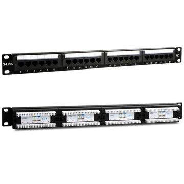 S-Link SL-F624 24’lü FTP Cat6 Patch Panel