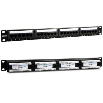 S-Link SL-F624 24’lü FTP Cat6 Patch Panel