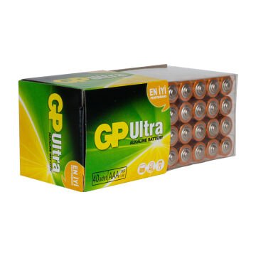 GP Ultra Alkaline AAA LR03 İnce Kalem Pil 40'lı Paket (G-Tech)