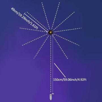 Sunup SN-22231 Bluetooth Havai Fişek LED Seti Sese Duyarlı RGB Rengi Akıllı Şerit Işık 200+ Efektli Oda Aydınlatma