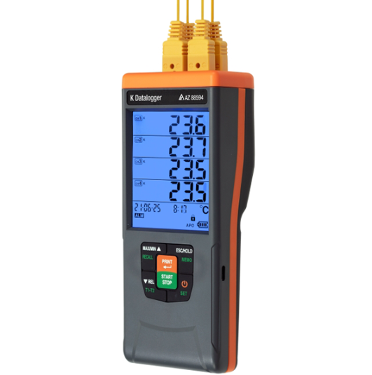 AZ 88594 GLP 4 Kanallı K Tipi Termokupl Veri Kaydedici