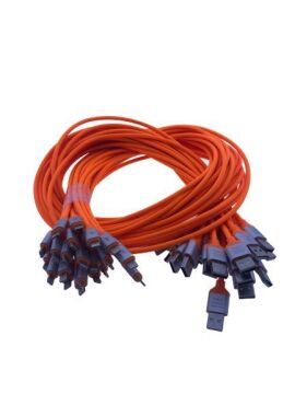 Iphone Uyumlu Şarj Ve Data Kablosu Silikon Turuncu 5*Li Paket (5 Adet)110cm