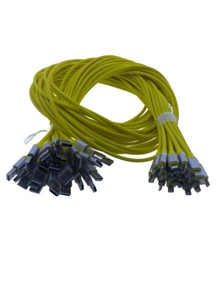 Iphone Uyumlu Şarj Ve Data Kablosu Silikon Sarı 5*Li Paket (5 Adet)110cm