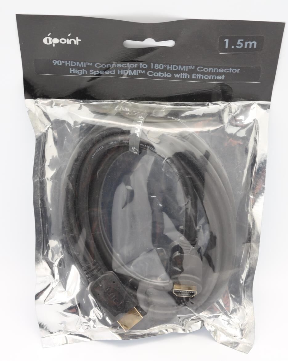 TTAF Hdmi Kablo 90 Derece - 180 Derece Açılı Konnektör 1.5Mt.