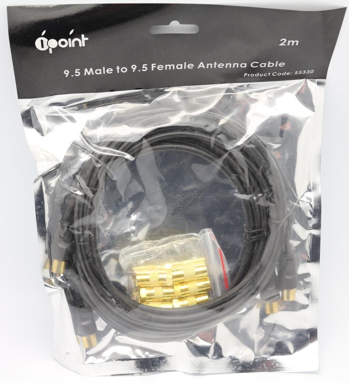 TTAF 2 li Erkek-Dişi Tv Anten Kablosu + F Konektör Çevirici 2 Mt.