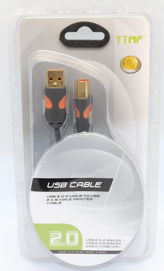 TTAF Usb 2.0 Printer Yazıcı Kablosu 2 Mt. 24K Altın Uç