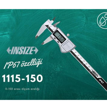 İnsize 1115-150 Su Geçirmez Dijital Kumpas IP67 | 0-150mm