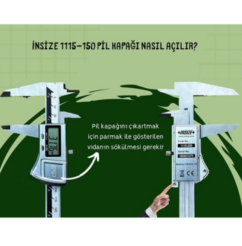 İnsize 1115-150 Su Geçirmez Dijital Kumpas IP67 | 0-150mm