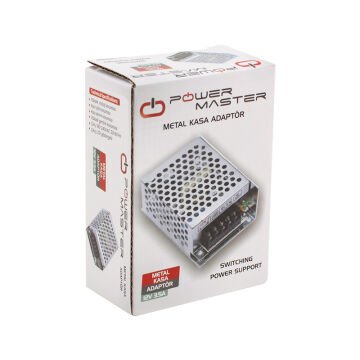 Powermaster PM-14065 12 Volt - 3.5 Amper - 42 Watt Metal Kasa Adaptör