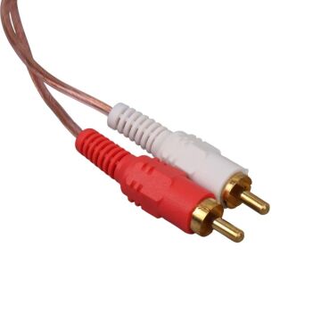 Powermaster PM-24208 2 RCA Erkek - 6 RCA Dişi Ses Çoklayıcı Kablo 40cm Zırhlı Dağıtıcı