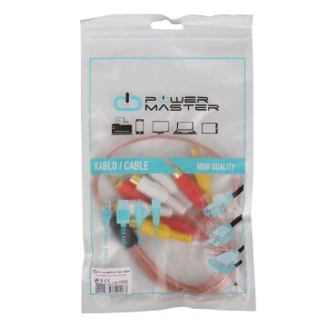 Powermaster PM-24208 2 RCA Erkek - 6 RCA Dişi Ses Çoklayıcı Kablo 40cm Zırhlı Dağıtıcı