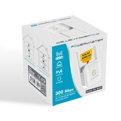 PowerMaster PW-WR22 300 Mbps 2.4 Ghz 2 Anten Wifi Router Repeater Access Point Priz Tipi
