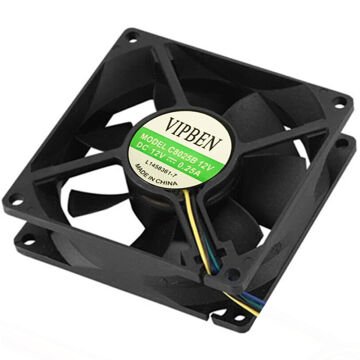 PowerMaster PM-5137 12V 80x80x25mm 8X8 12 Volt 4 Kablolu Soketli DC PC Fan