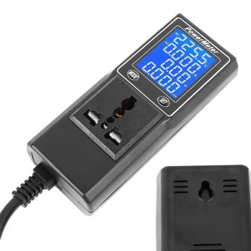 PowerMaster PM-26400 Volt Amper Watt HZ Güç Ölçer Dijital Ekranlı (Powermeter)