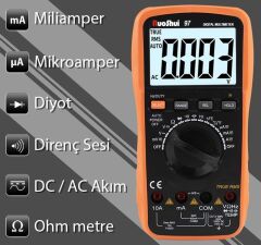 Ruoshui VC97 Dijital Multimetre Avometre