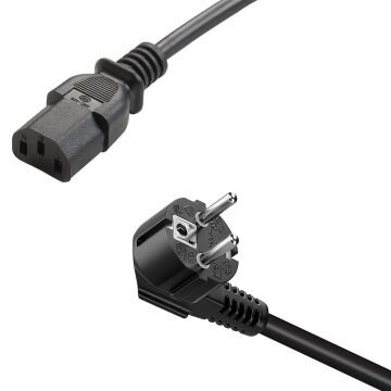 PowerMaster PM-568 1.5 Metre PC Power Güç Kablosu 3x1mm² IEC-60320 C13 (Dişi) - Schuko/Tip F (Erkek) Fiş Uçlu