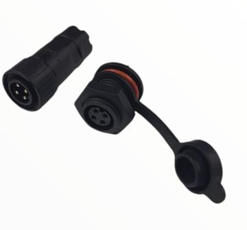 IC-266M 16Mm Su Geçirmez Konnektor Şase Seyyar Takım 4 Pin