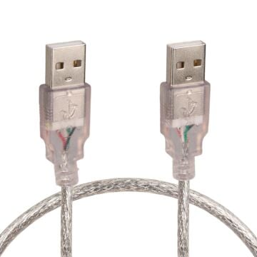 USB ERKEK-ERKEK KABLO 50 CM ŞEFFAF POWERMASTER (20'Lİ PAKET)