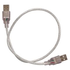 USB ERKEK-ERKEK KABLO 50 CM ŞEFFAF POWERMASTER (20'Lİ PAKET)