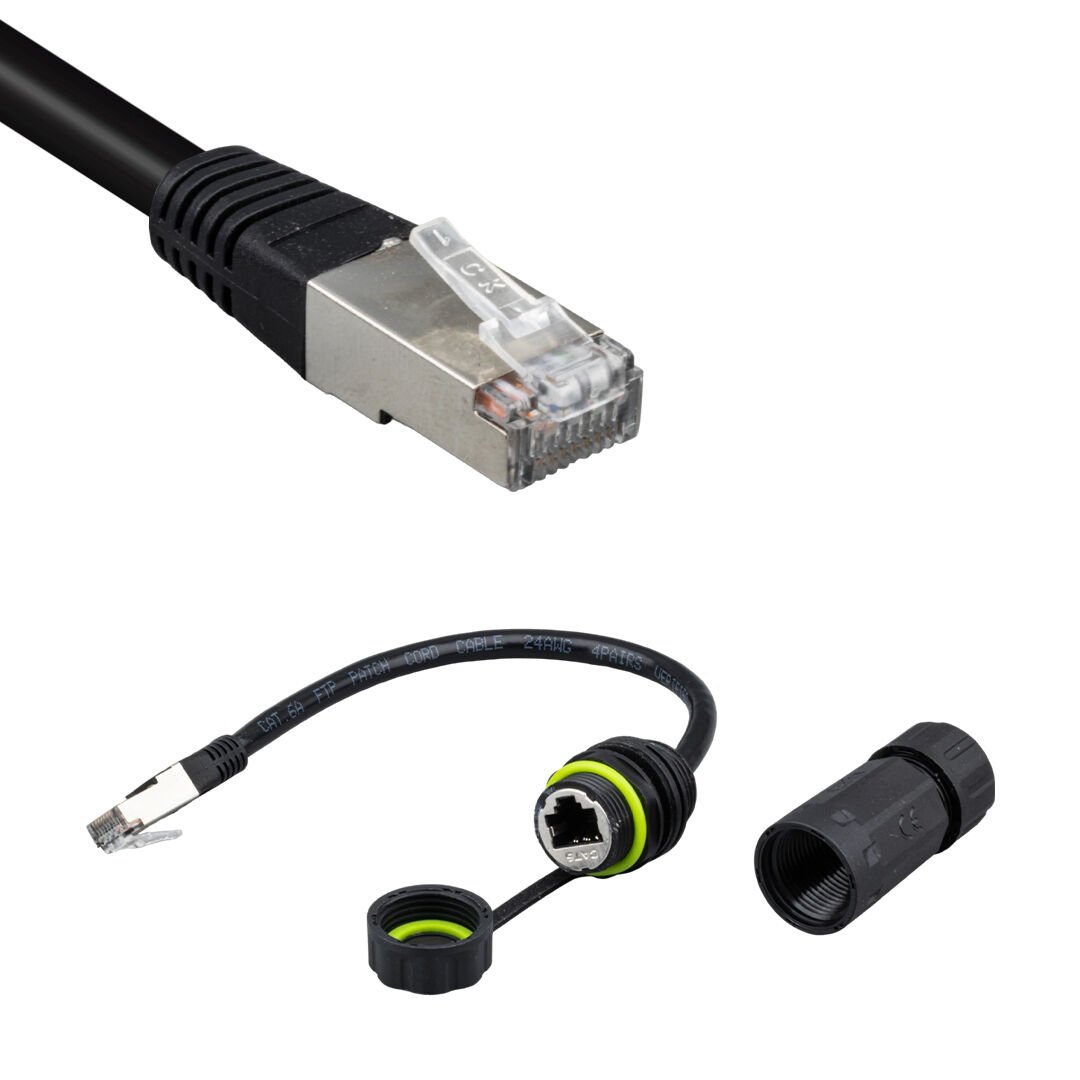 PowerMaster PM-24593 Erkek - Dişi IP68 Su Geçirmez RJ45 Konnektör