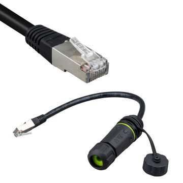 PowerMaster PM-24593 Erkek - Dişi IP68 Su Geçirmez RJ45 Konnektör