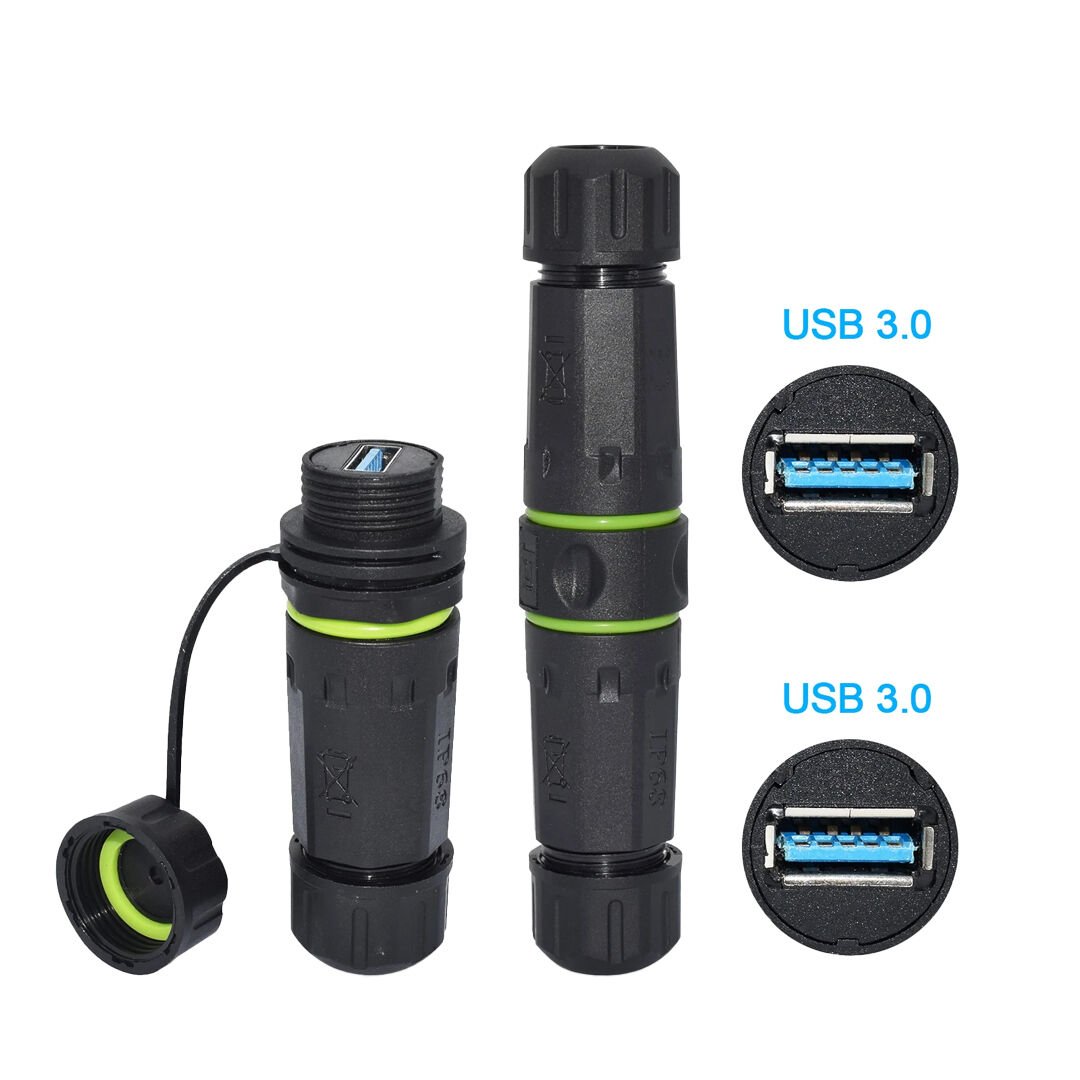 PowerMaster PM-24598 Dişi - Dişi IP68 Su Geçirmez 3.0 USB-A Konnektör